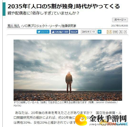《怪VR女友咯》日媒预测：18年后日本单身人数将超半数