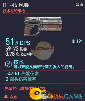 《赛博朋克2077》RT-46 风暴枪械图鉴