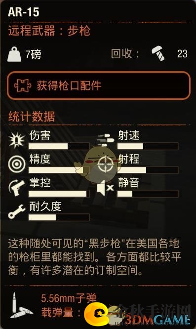 《腐烂国度2》AR15步枪属性分享